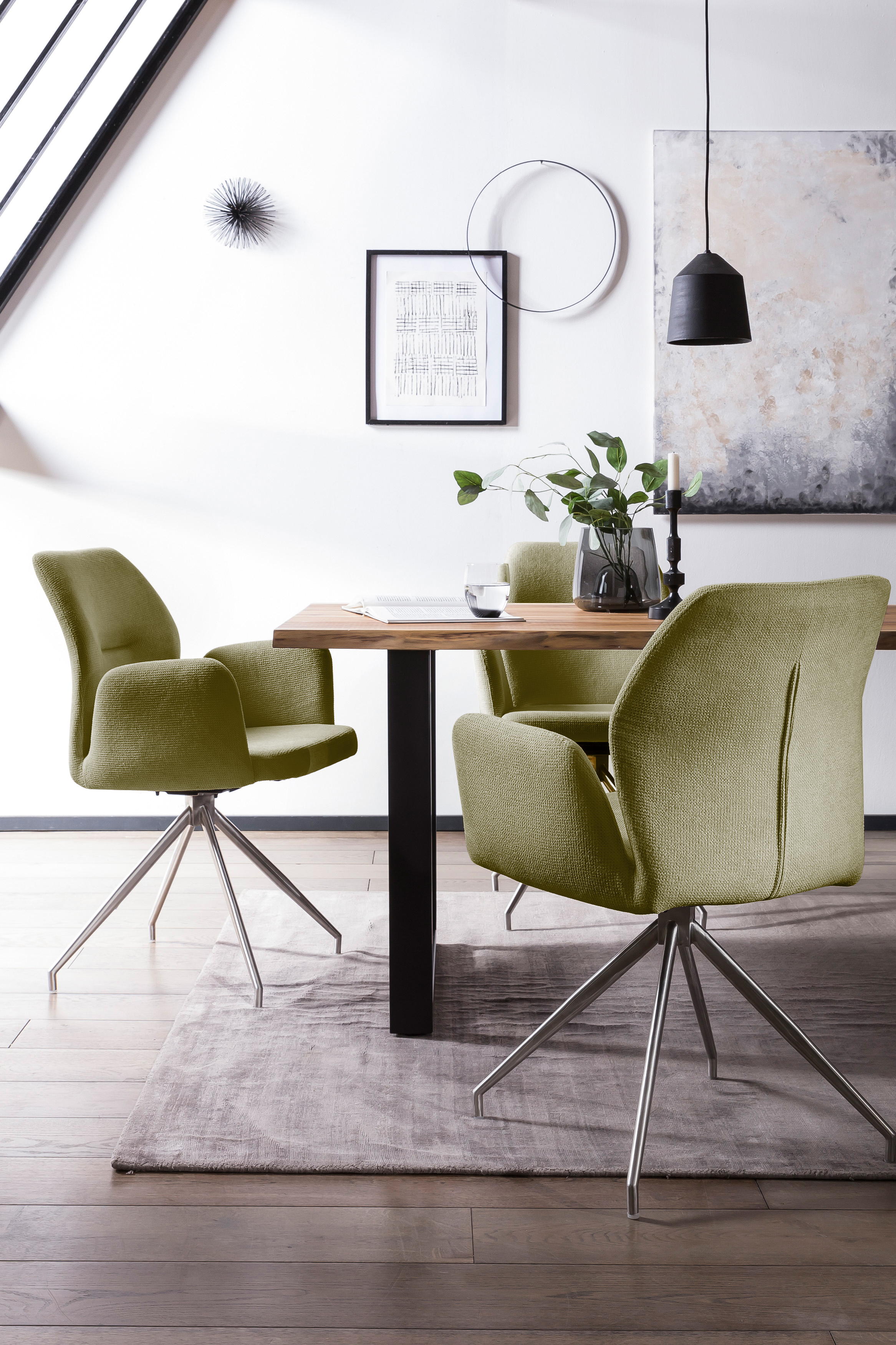 511020-3 Stuhl INDRAMAYU | | grün-silberfarben
