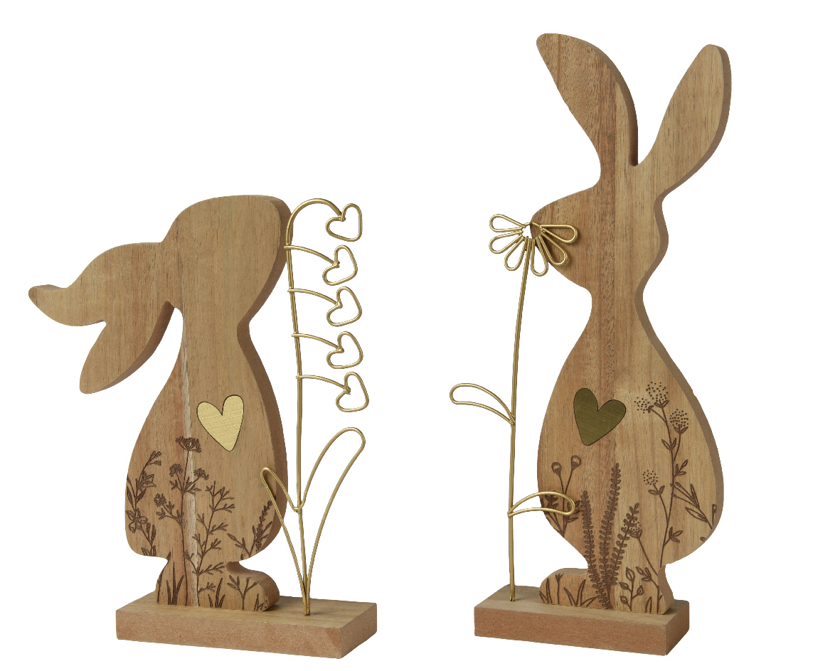 Aufsteller Hase Holz EASTER