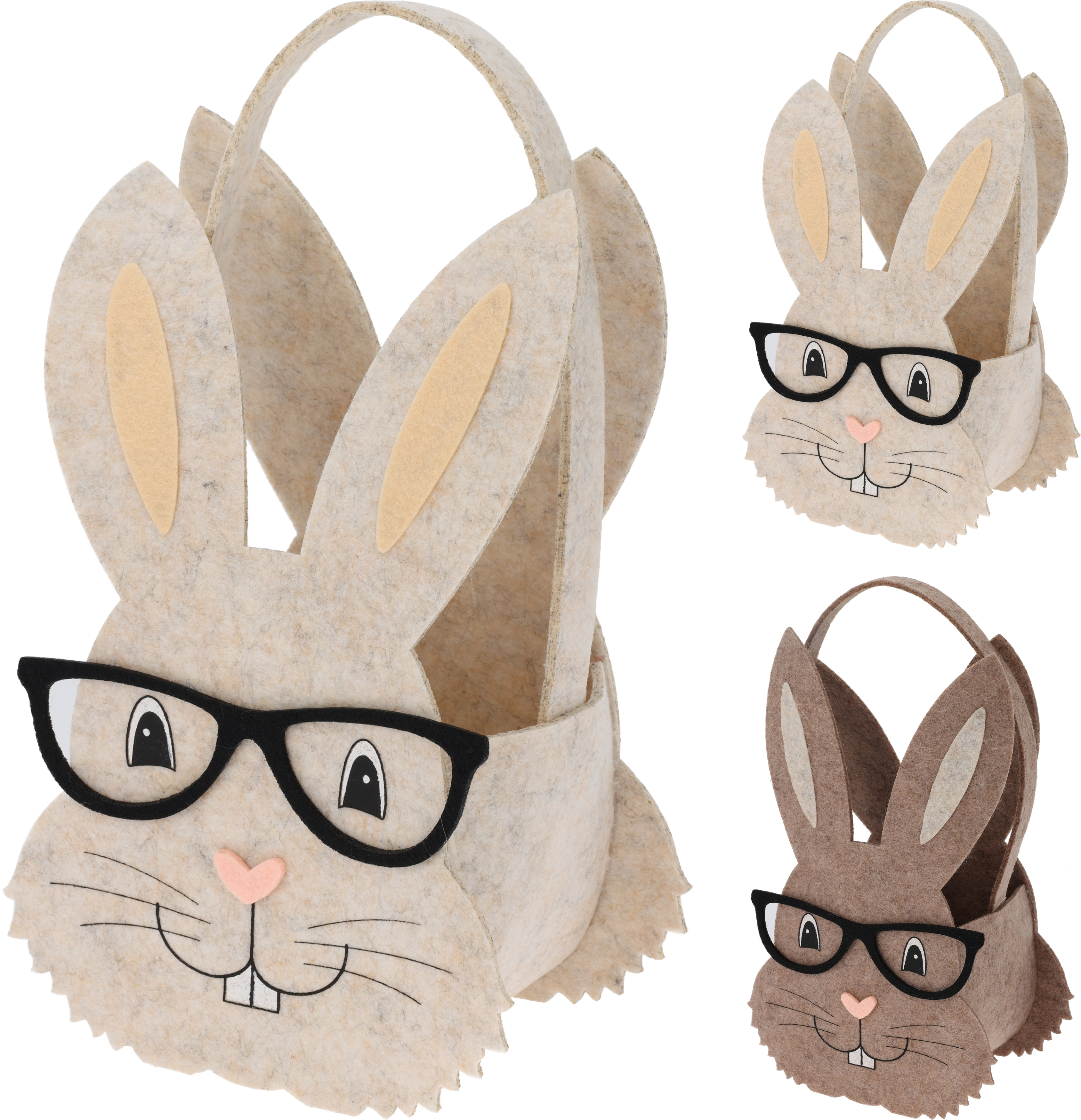 Filzkorb Hase mit Brille EASTER