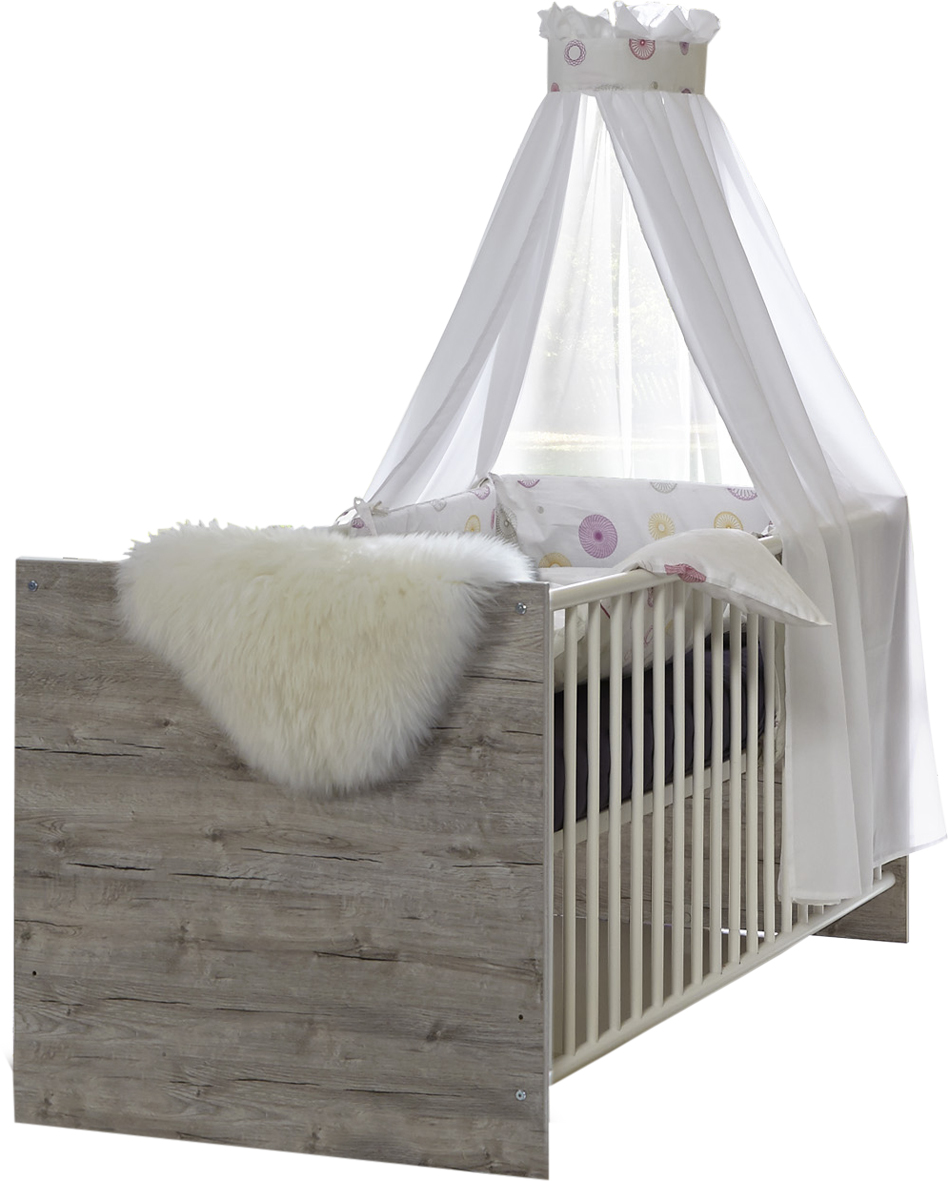 Babyzimmer-Set 3-teilig FRANZI - Komplettset Sand-Weiß 463060-0 Eiche | Modern | 