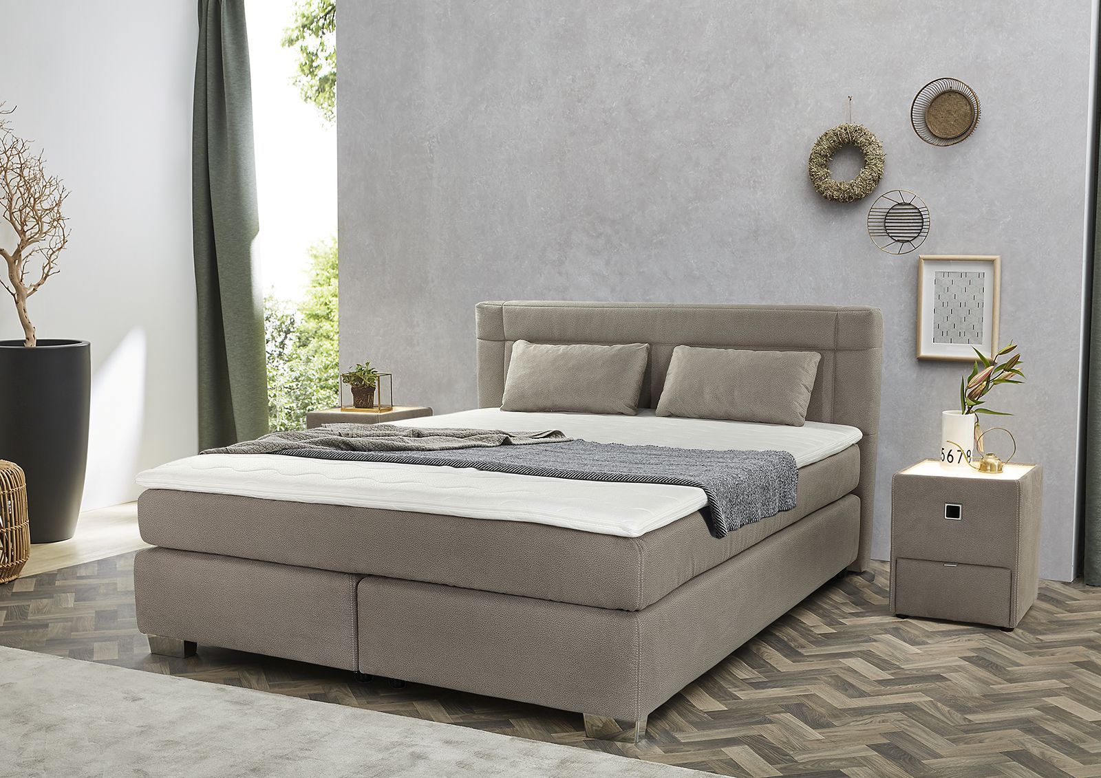 Boxspringbett BELLA MIX | 372/09 Grau | 514411-0